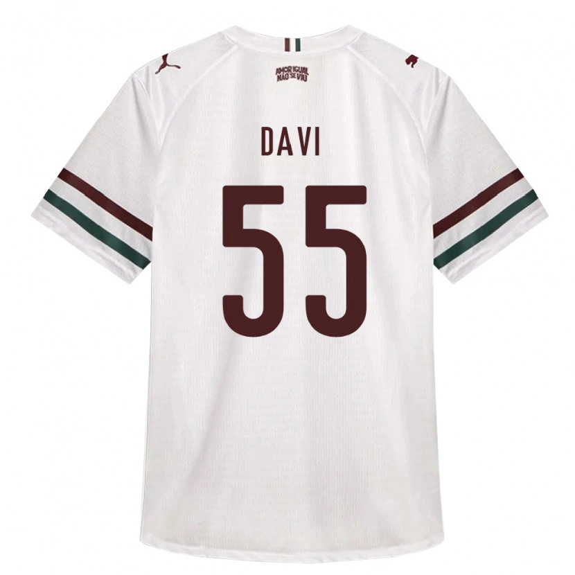 Danxen Niño Camiseta Wallace Davi #55 Blanco Verde Borgoña 2ª Equipación 2026/27 La Camisa