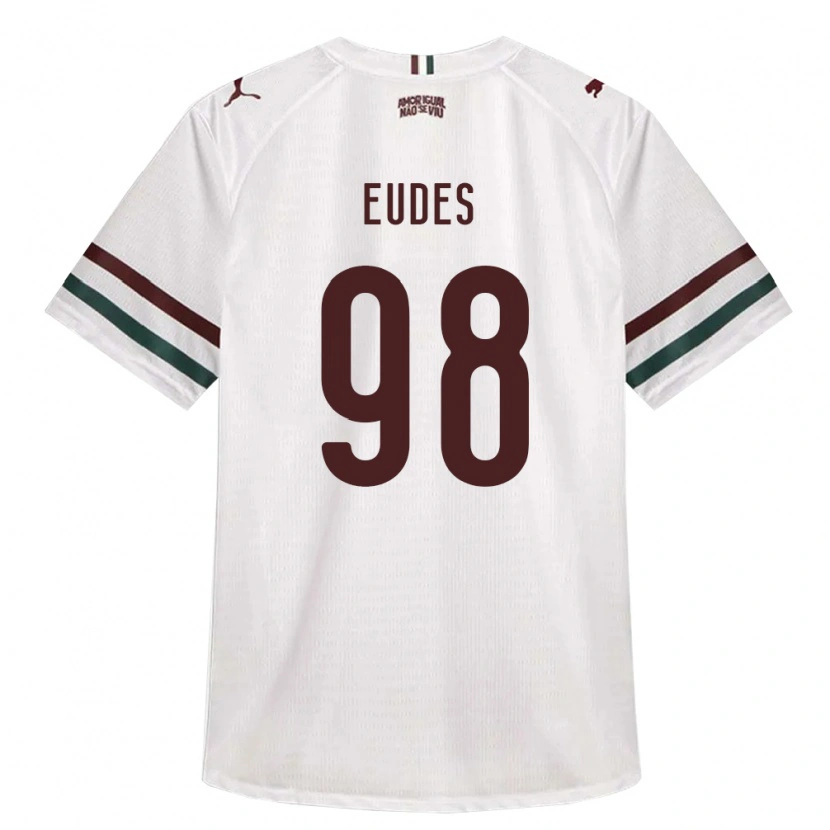 Danxen Niño Camiseta Vitor Eudes #98 Blanco Verde Borgoña 2ª Equipación 2026/27 La Camisa