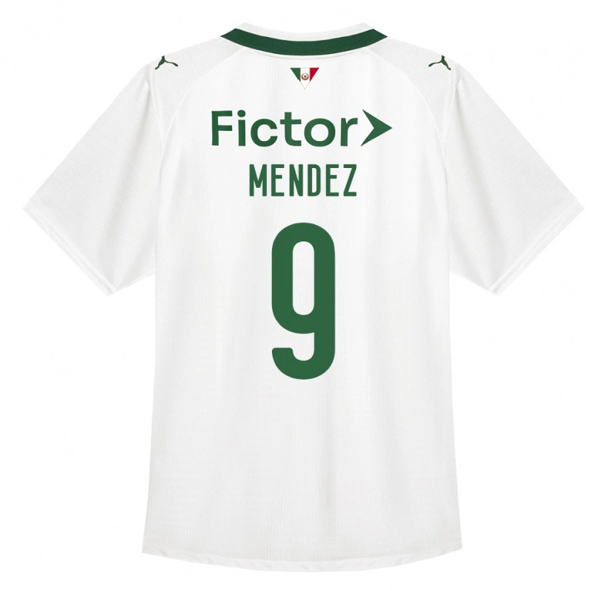 Danxen Niño Camiseta Cesar Mendez #9 Verde Blanco 2ª Equipación 2026/27 La Camisa