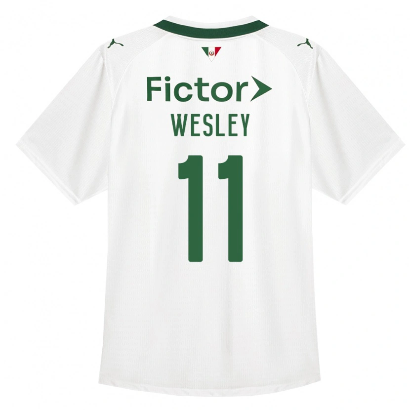 Danxen Niño Camiseta Wesley #11 Verde Blanco 2ª Equipación 2026/27 La Camisa