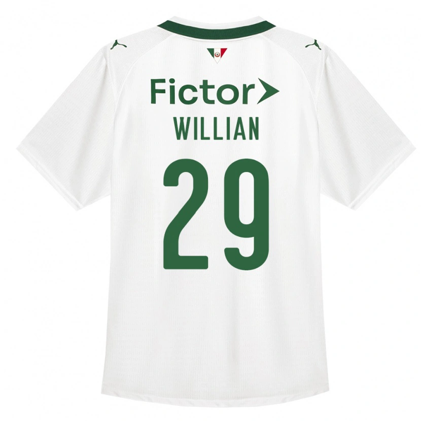 Danxen Niño Camiseta Willian #29 Verde Blanco 2ª Equipación 2026/27 La Camisa