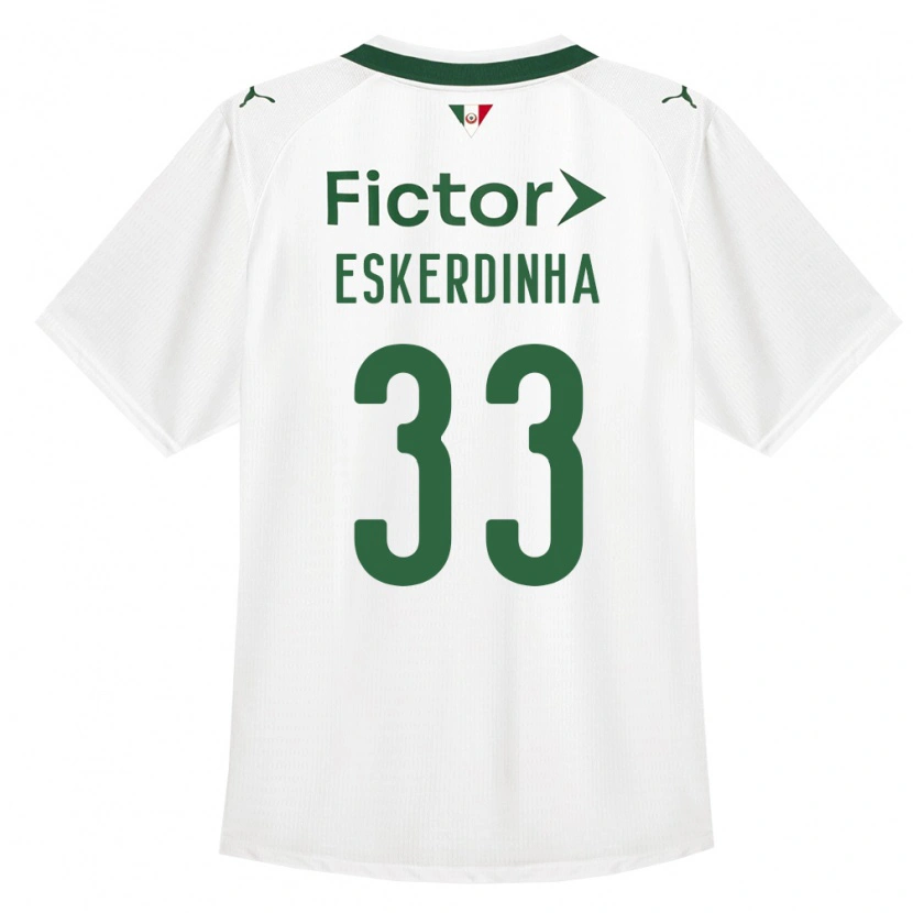 Danxen Niño Camiseta Eskerdinha #33 Verde Blanco 2ª Equipación 2026/27 La Camisa