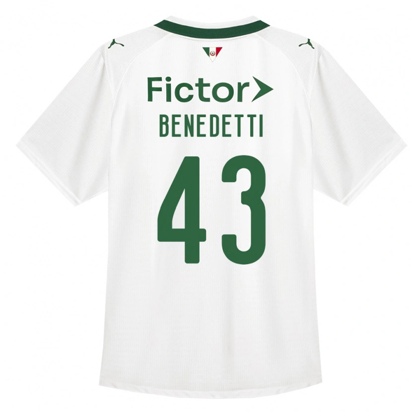 Danxen Niño Camiseta Luis Benedetti #43 Verde Blanco 2ª Equipación 2026/27 La Camisa