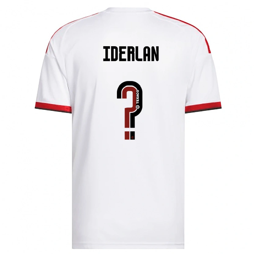 Danxen Niño Camiseta Iderlan Dos Santos Lopes Ferreira #0 Blanco Rojo Negro 2ª Equipación 2026/27 La Camisa