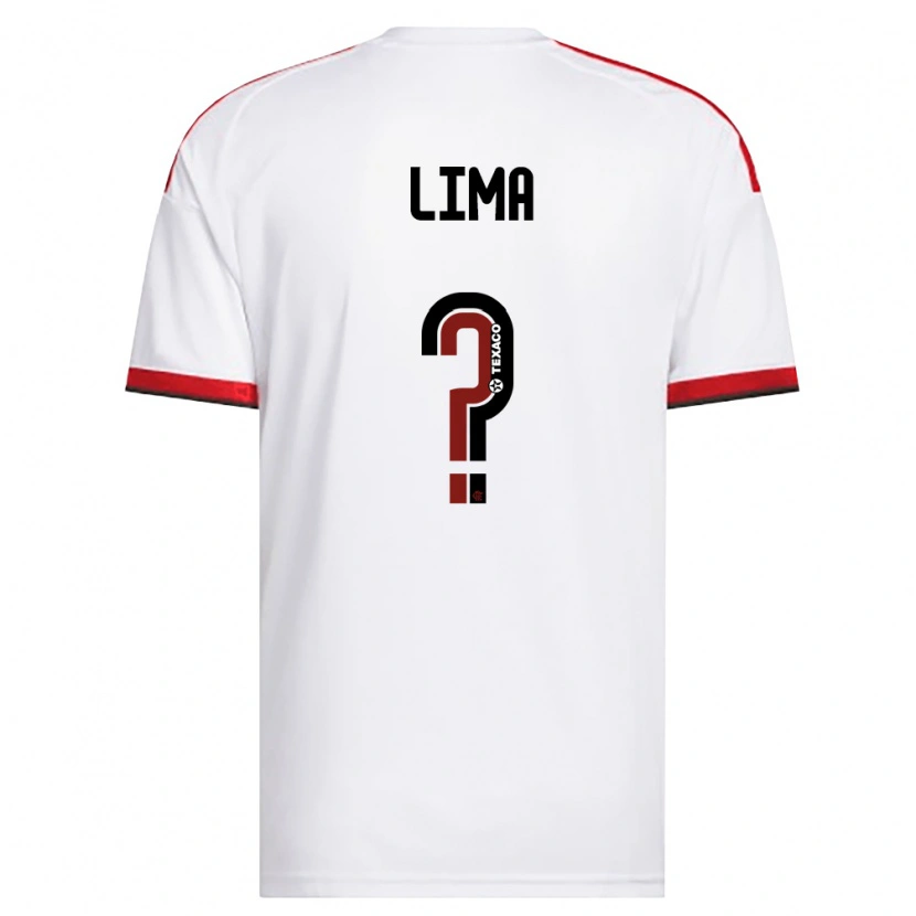 Danxen Niño Camiseta Yasmin Lima #0 Blanco Rojo Negro 2ª Equipación 2026/27 La Camisa