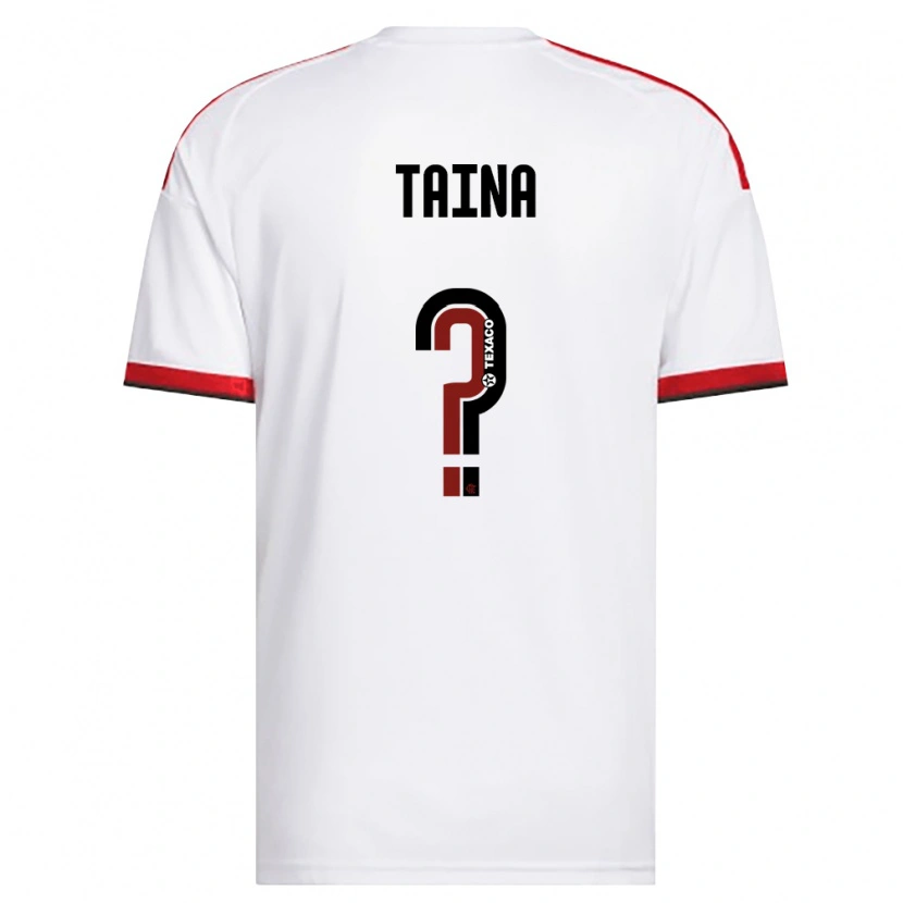 Danxen Niño Camiseta Taina #0 Blanco Rojo Negro 2ª Equipación 2026/27 La Camisa