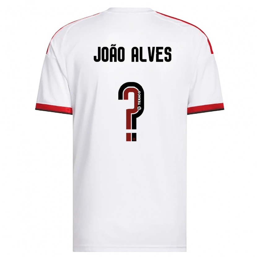 Danxen Niño Camiseta João Alves #0 Blanco Rojo Negro 2ª Equipación 2026/27 La Camisa