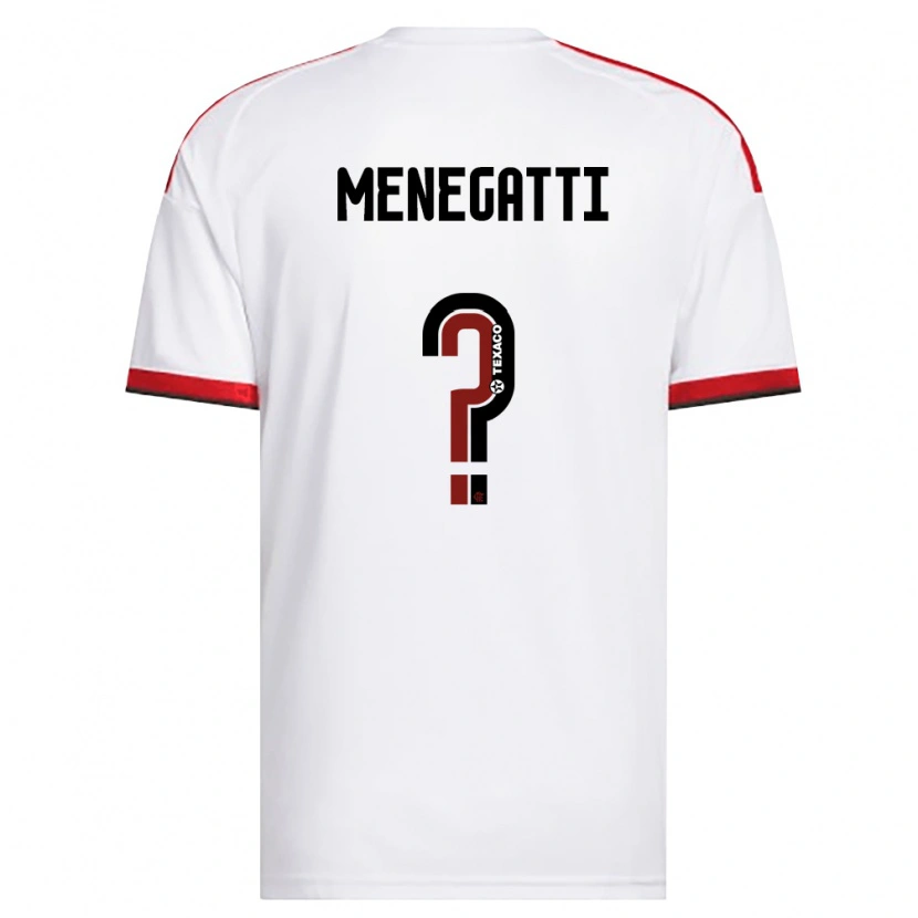 Danxen Niño Camiseta Kauan Menegatti #0 Blanco Rojo Negro 2ª Equipación 2026/27 La Camisa