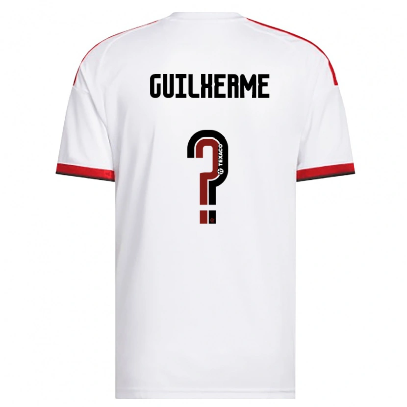 Danxen Niño Camiseta Guilherme Teixeira #0 Blanco Rojo Negro 2ª Equipación 2026/27 La Camisa