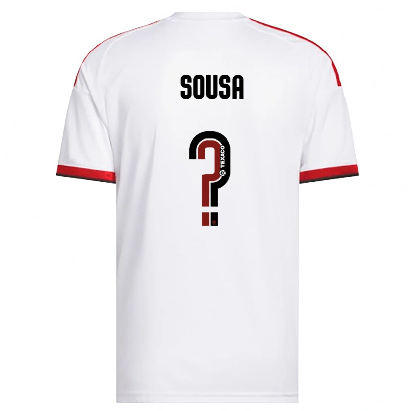 Danxen Niño Camiseta Guilherme Sousa #0 Blanco Rojo Negro 2ª Equipación 2026/27 La Camisa