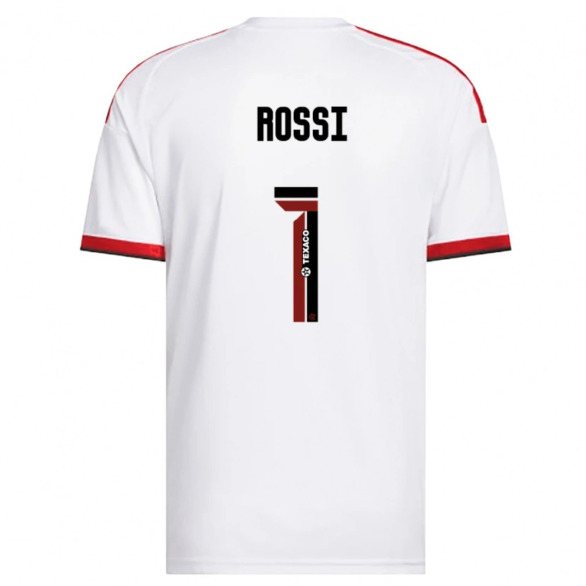 Danxen Niño Camiseta Agustín Rossi #1 Blanco Rojo Negro 2ª Equipación 2026/27 La Camisa