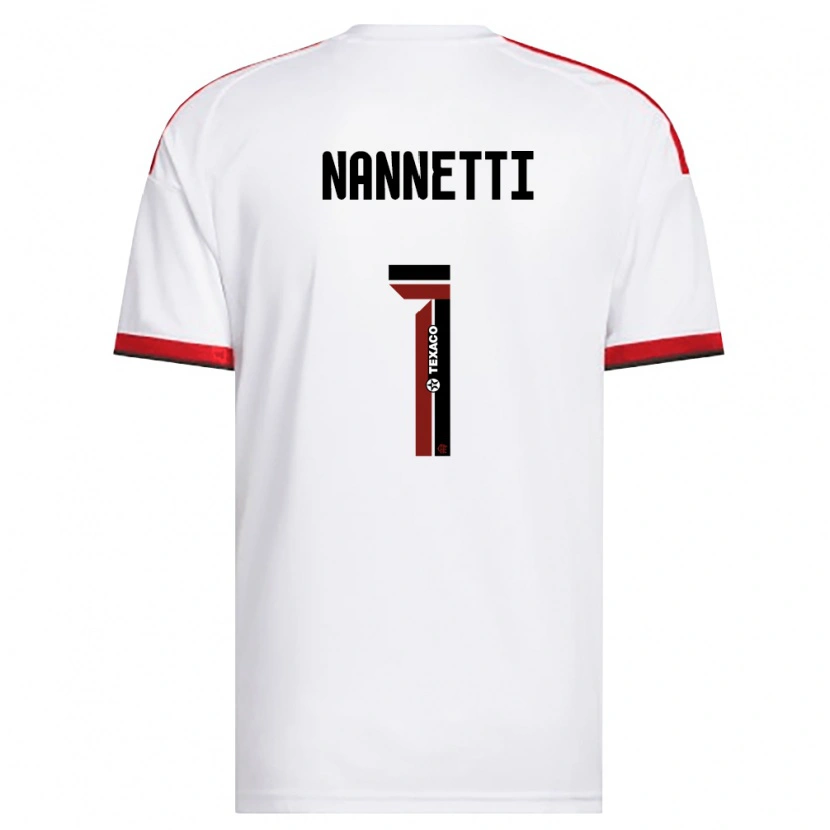 Danxen Niño Camiseta Léo Nannetti #1 Blanco Rojo Negro 2ª Equipación 2026/27 La Camisa