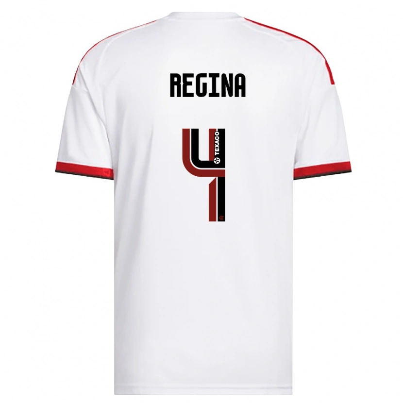 Danxen Niño Camiseta Thaís Regina #4 Blanco Rojo Negro 2ª Equipación 2026/27 La Camisa