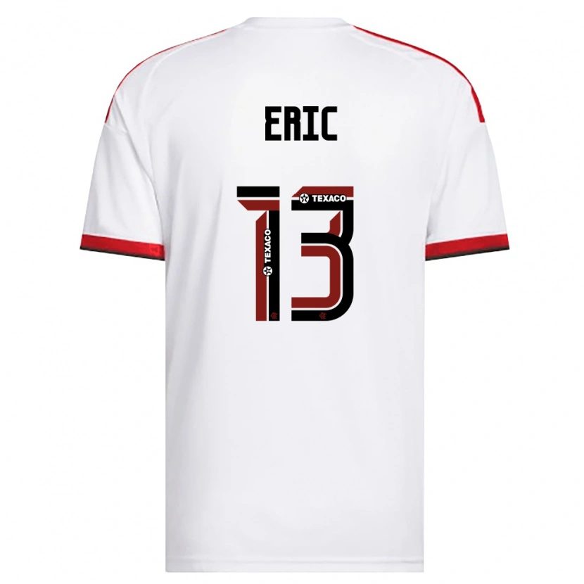 Danxen Niño Camiseta Eric Trindade Dos Santos #13 Blanco Rojo Negro 2ª Equipación 2026/27 La Camisa