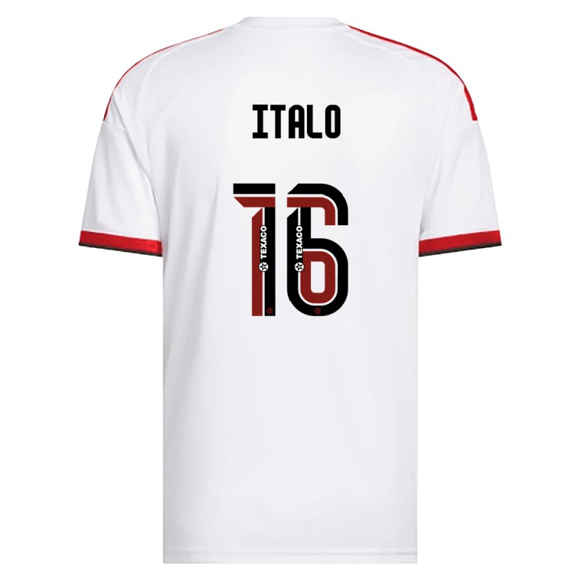 Danxen Niño Camiseta Italo Pereira Dos Santos #16 Blanco Rojo Negro 2ª Equipación 2026/27 La Camisa