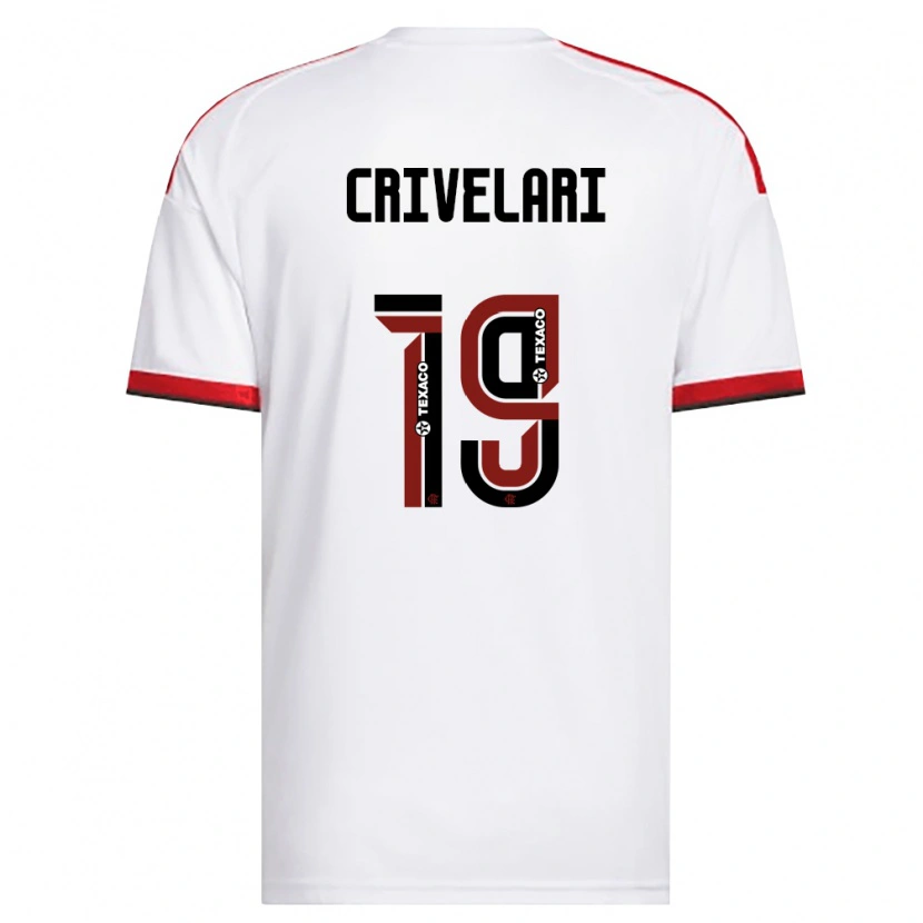 Danxen Niño Camiseta Crivelari #19 Blanco Rojo Negro 2ª Equipación 2026/27 La Camisa