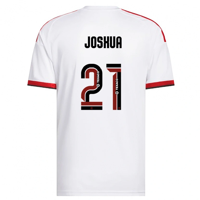 Danxen Niño Camiseta Caio Joshua Lana De Andrade #21 Blanco Rojo Negro 2ª Equipación 2026/27 La Camisa