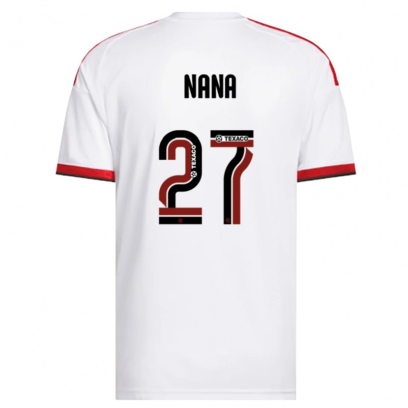 Danxen Niño Camiseta Nana #27 Blanco Rojo Negro 2ª Equipación 2026/27 La Camisa