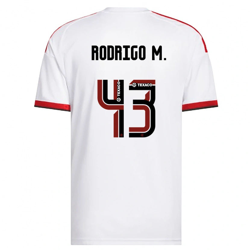 Danxen Niño Camiseta Rodrigo Muniz #43 Blanco Rojo Negro 2ª Equipación 2026/27 La Camisa