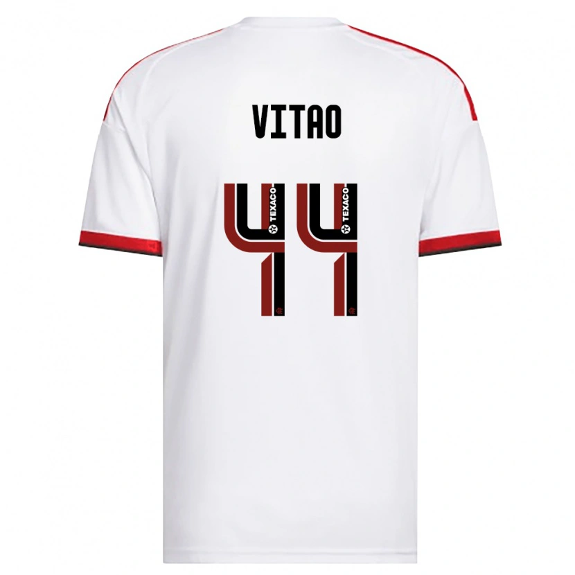 Danxen Niño Camiseta Vitor Eduardo Da Silva Matos #44 Blanco Rojo Negro 2ª Equipación 2026/27 La Camisa