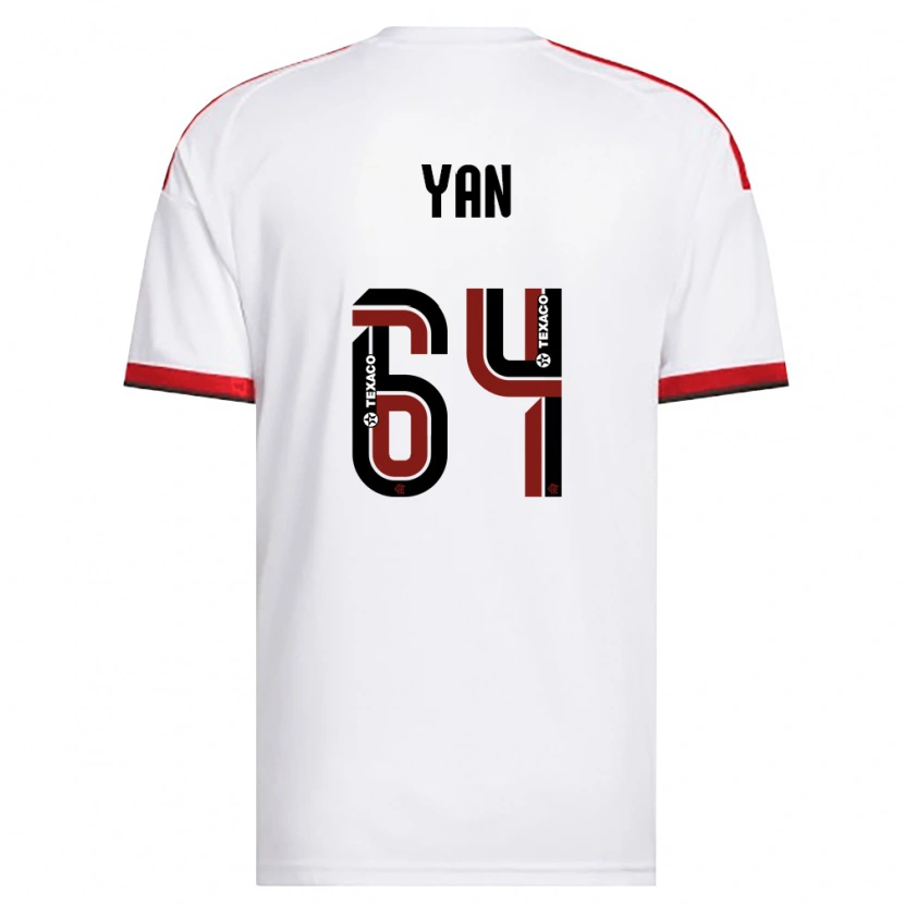 Danxen Niño Camiseta Wallace Yan #64 Blanco Rojo Negro 2ª Equipación 2026/27 La Camisa