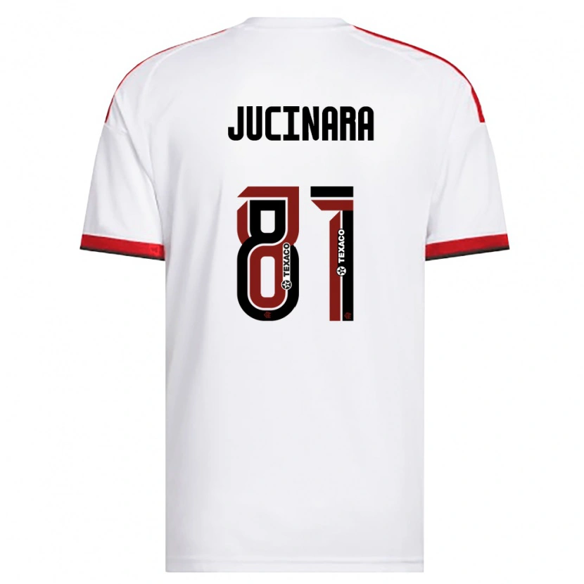Danxen Niño Camiseta Jucinara #81 Blanco Rojo Negro 2ª Equipación 2026/27 La Camisa