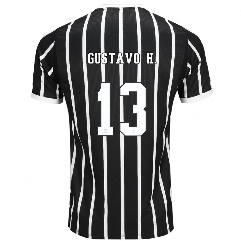 Danxen Niño Camiseta Gustavo Henrique #13 Negro Blanco Rojo 2ª Equipación 2026/27 La Camisa
