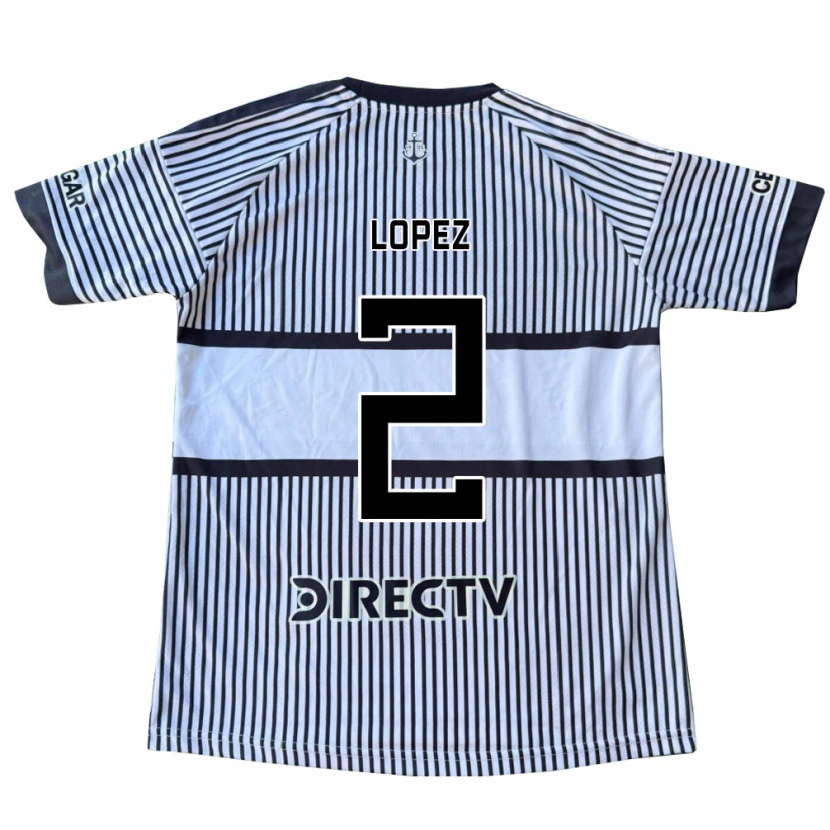 Danxen Niño Camiseta Lisandro Lopez #2 Blanco Negro Amarillo 2ª Equipación 2026/27 La Camisa
