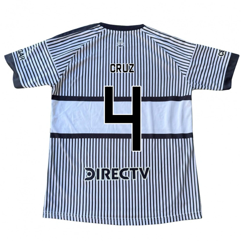 Danxen Niño Camiseta Julieta Cruz #4 Blanco Negro Amarillo 2ª Equipación 2026/27 La Camisa