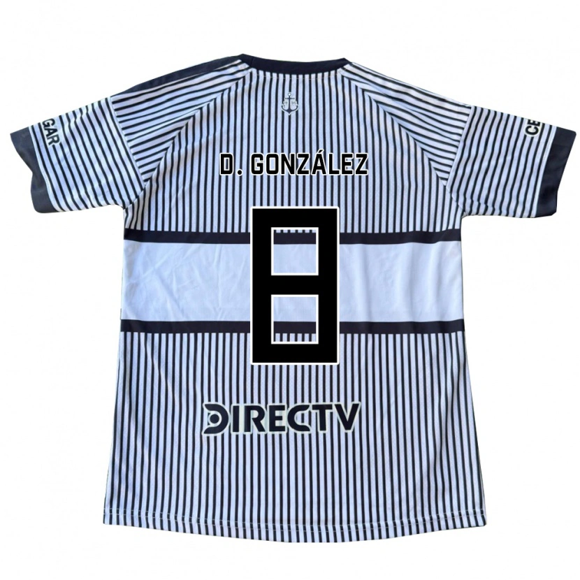 Danxen Niño Camiseta Dante González #8 Blanco Negro Amarillo 2ª Equipación 2026/27 La Camisa