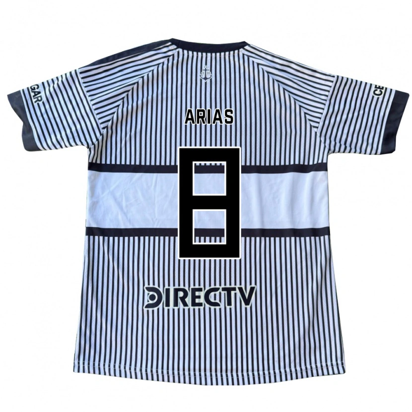 Danxen Niño Camiseta Agustina Arias #8 Blanco Negro Amarillo 2ª Equipación 2026/27 La Camisa