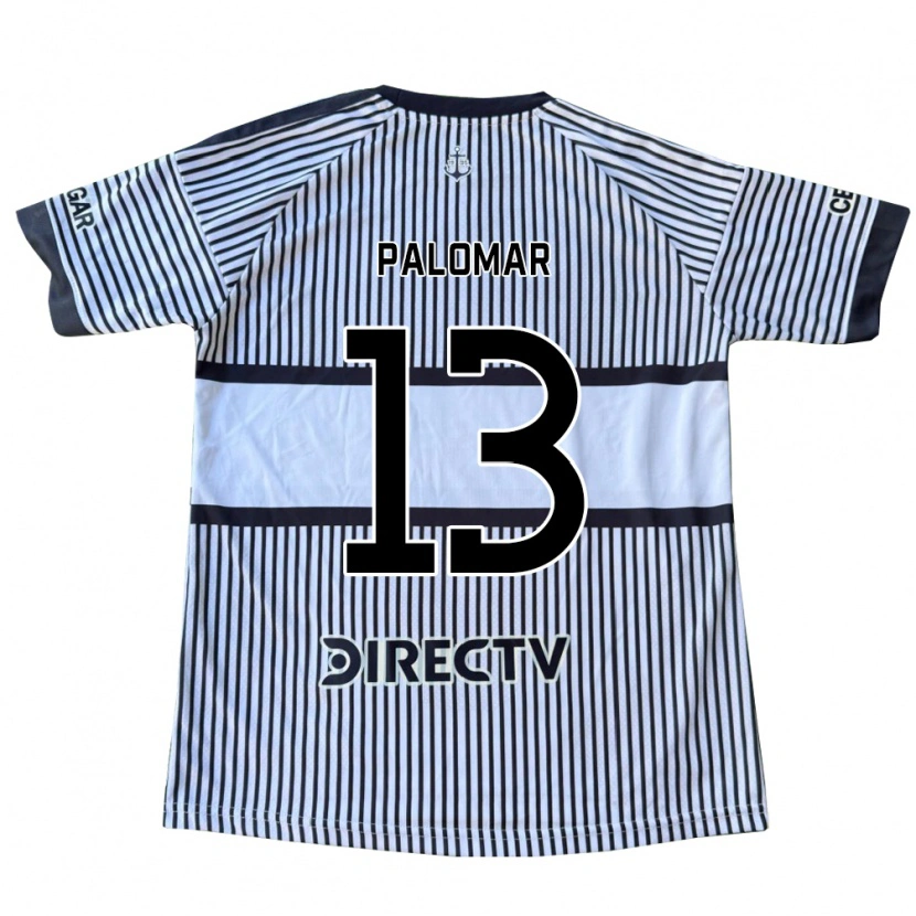 Danxen Niño Camiseta Estefania Palomar #13 Blanco Negro Amarillo 2ª Equipación 2026/27 La Camisa