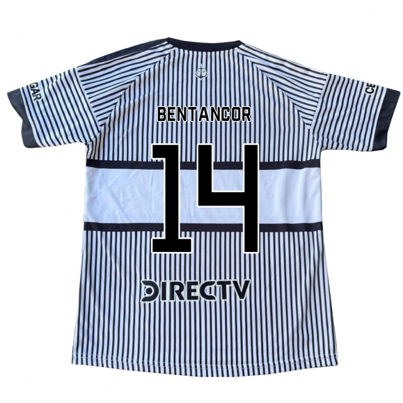 Danxen Niño Camiseta Thomás Bentancor #14 Blanco Negro Amarillo 2ª Equipación 2026/27 La Camisa