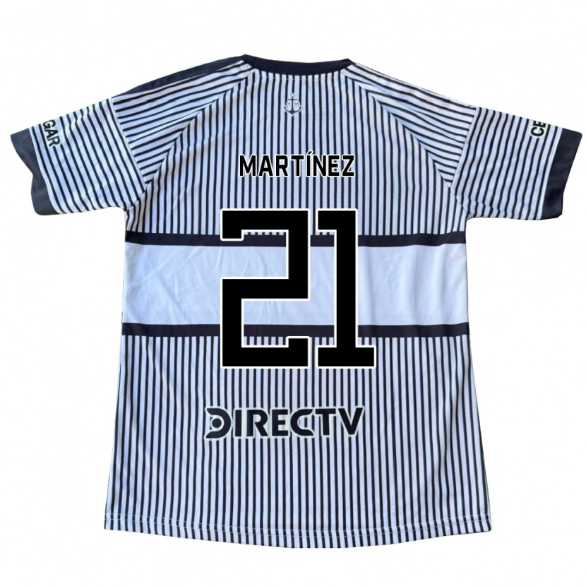 Danxen Niño Camiseta Julieta Martínez #21 Blanco Negro Amarillo 2ª Equipación 2026/27 La Camisa