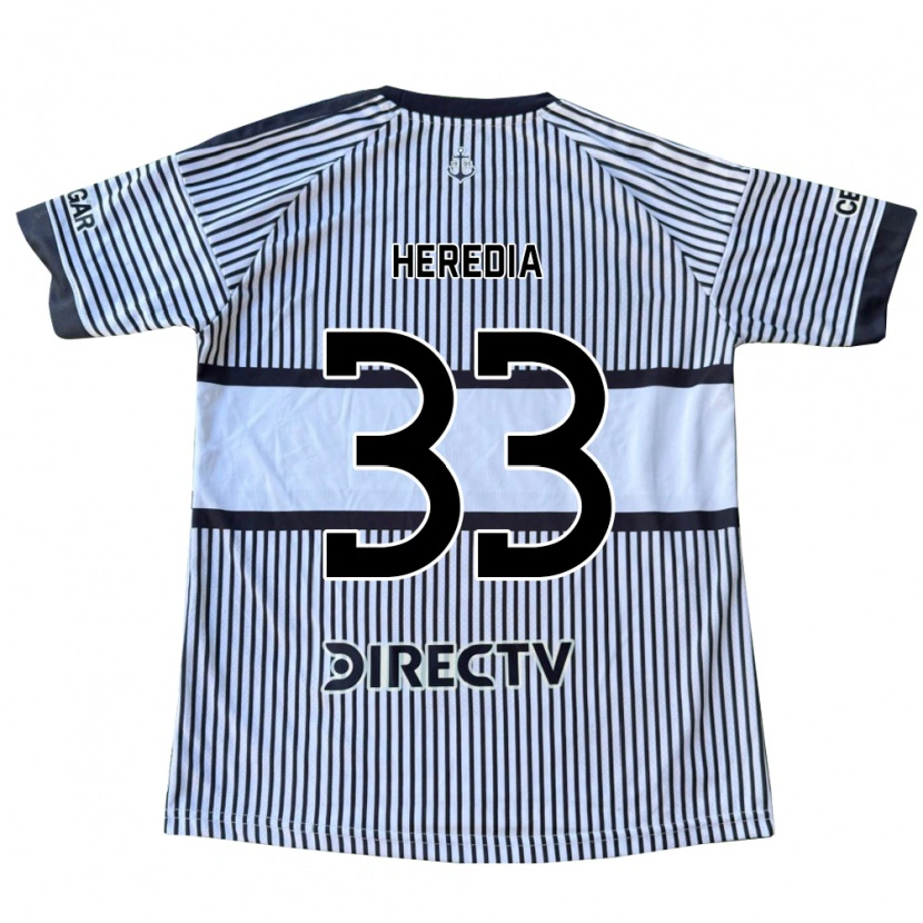 Danxen Niño Camiseta Agustín Heredia #33 Blanco Negro Amarillo 2ª Equipación 2026/27 La Camisa