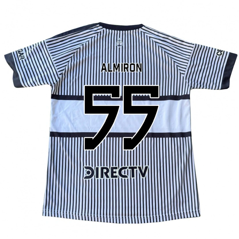 Danxen Niño Camiseta Ezequiel Almiron #55 Blanco Negro Amarillo 2ª Equipación 2026/27 La Camisa