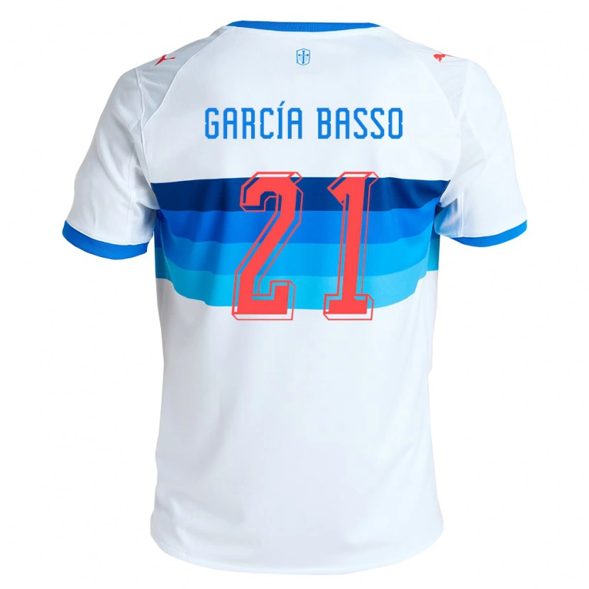 Danxen Niño Camiseta Agustín García Basso #21 Blanco Azul Cielo 1ª Equipación 2026/27 La Camisa