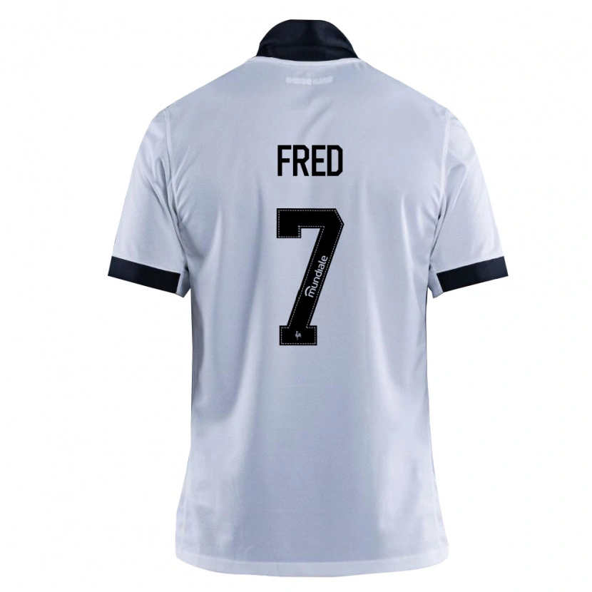 Danxen Niño Camiseta Frederico Rodrigues De Paula Santos #7 Blanco Negro 2ª Equipación 2026/27 La Camisa