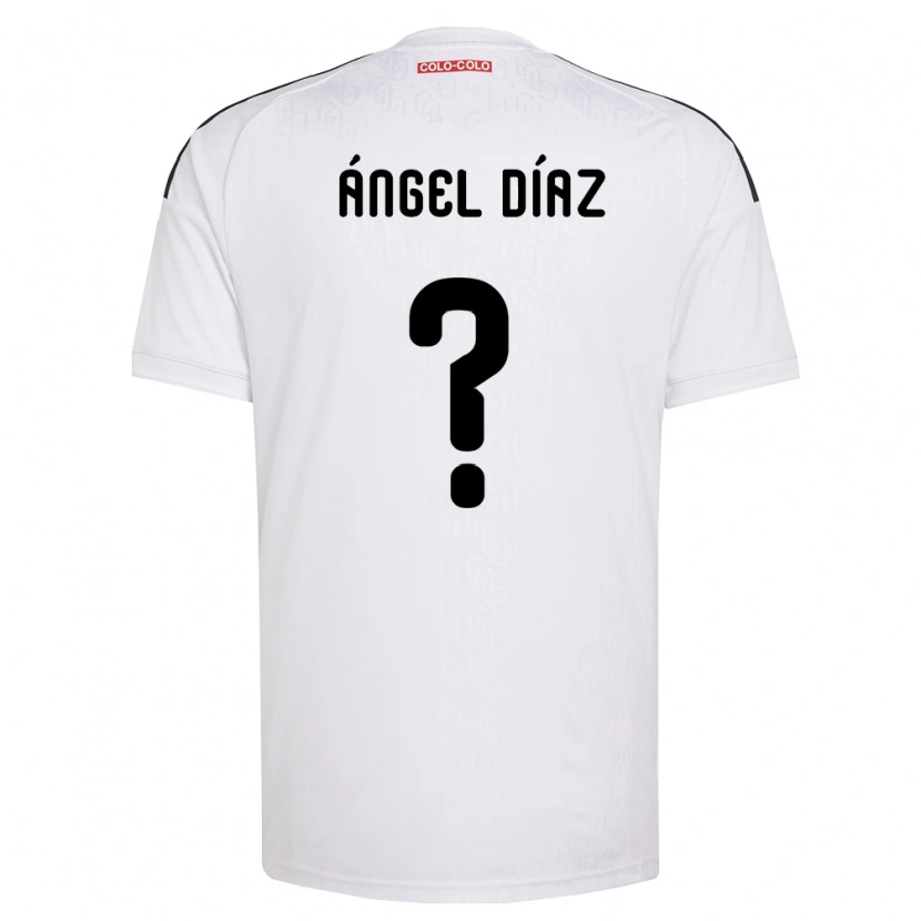 Danxen Hombre Camiseta Ángel Díaz #0 Blanco Negro 1ª Equipación 2026/27 La Camisa