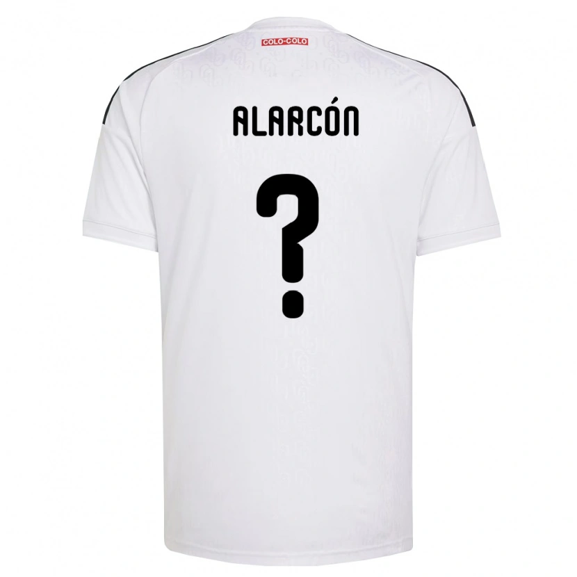Danxen Hombre Camiseta Danilo Alarcón #0 Blanco Negro 1ª Equipación 2026/27 La Camisa