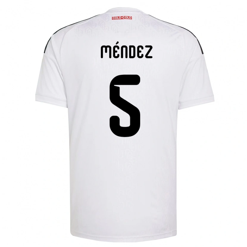 Danxen Hombre Camiseta Víctor Méndez #5 Blanco Negro 1ª Equipación 2026/27 La Camisa