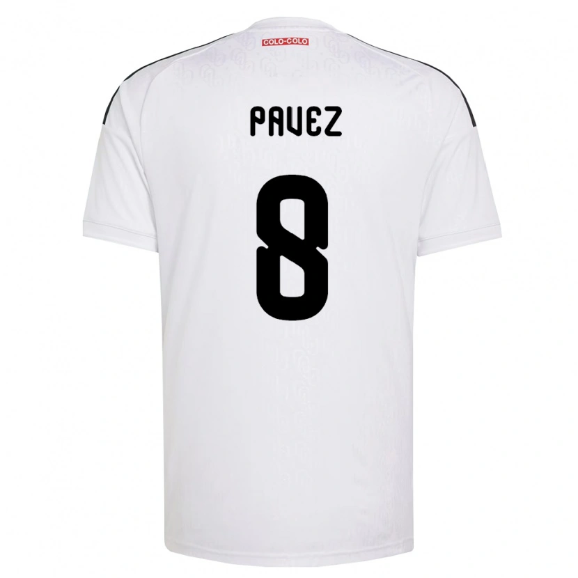 Danxen Hombre Camiseta Esteban Pavez #8 Blanco Negro 1ª Equipación 2026/27 La Camisa