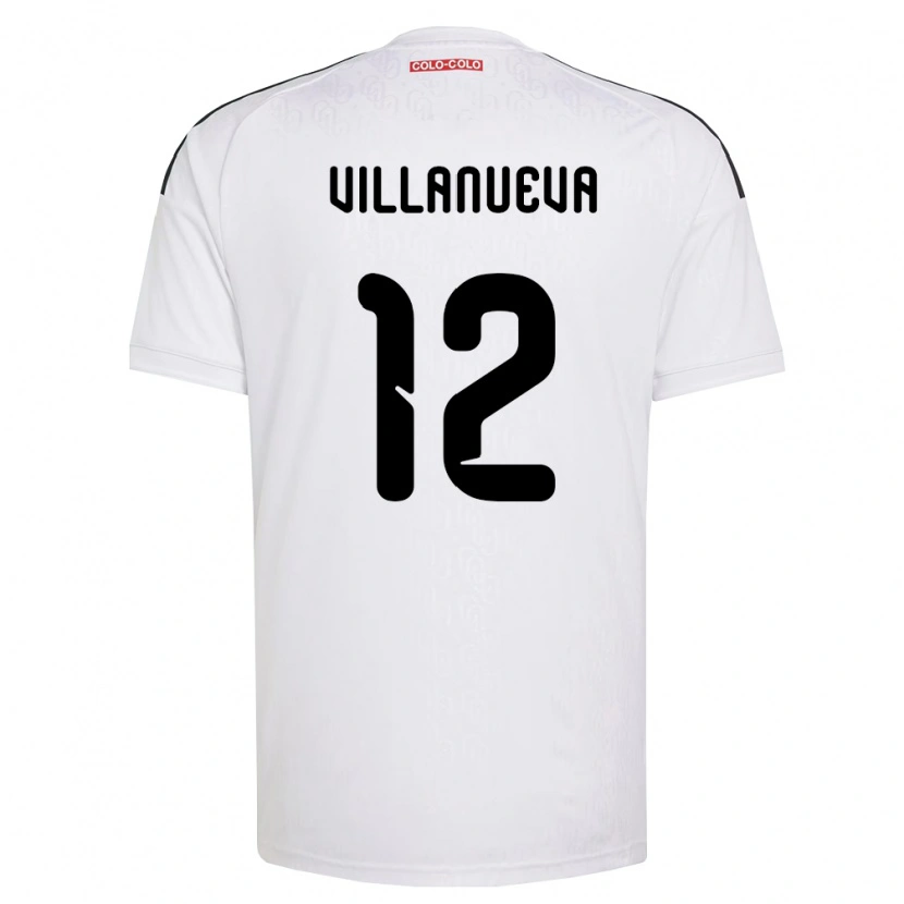Danxen Hombre Camiseta Eduardo Villanueva #12 Blanco Negro 1ª Equipación 2026/27 La Camisa