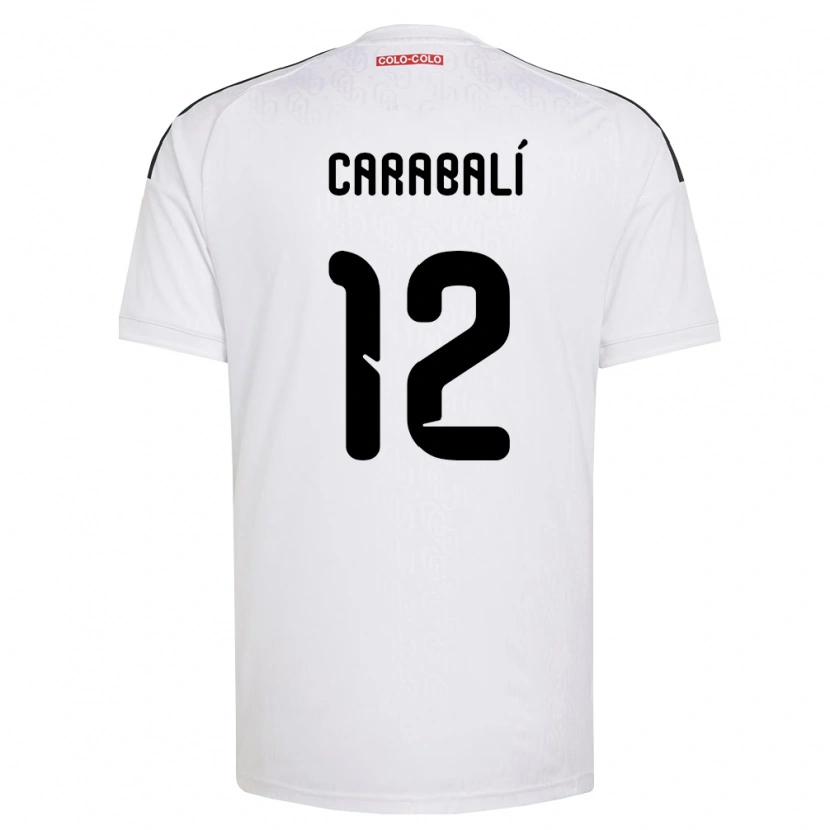 Danxen Hombre Camiseta Omar Carabalí #12 Blanco Negro 1ª Equipación 2026/27 La Camisa
