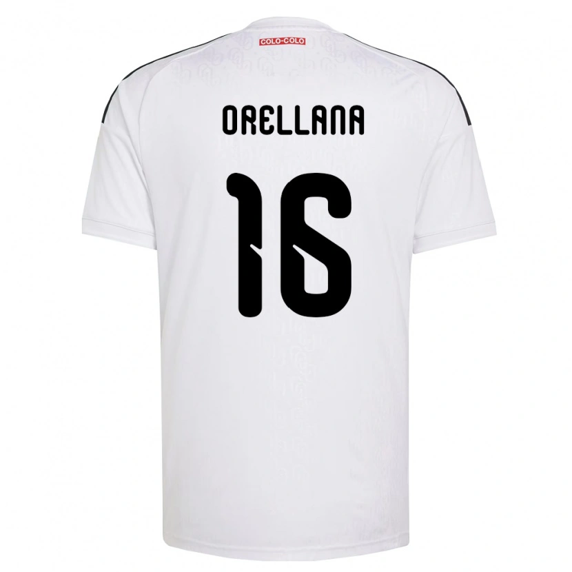 Danxen Hombre Camiseta Matías Orellana #16 Blanco Negro 1ª Equipación 2026/27 La Camisa