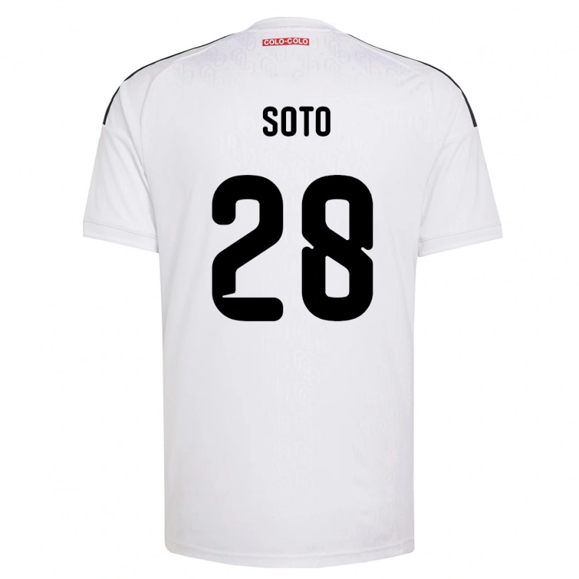 Danxen Hombre Camiseta Lucas Soto #28 Blanco Negro 1ª Equipación 2026/27 La Camisa