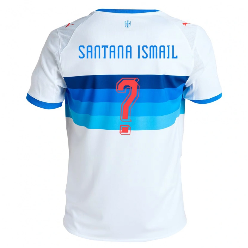 Danxen Hombre Camiseta Benjamin Santana Ismail #0 Blanco Azul Cielo 1ª Equipación 2026/27 La Camisa