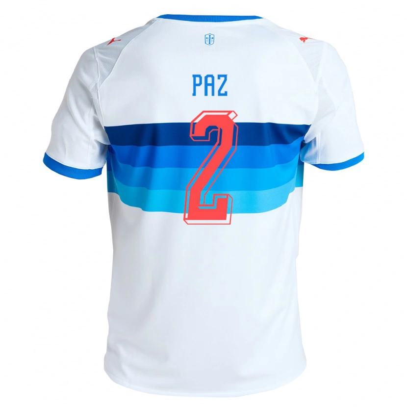 Danxen Hombre Camiseta Nehuen Paz #2 Blanco Azul Cielo 1ª Equipación 2026/27 La Camisa
