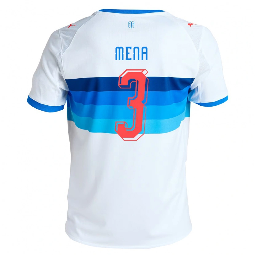 Danxen Hombre Camiseta Eugenio Mena #3 Blanco Azul Cielo 1ª Equipación 2026/27 La Camisa