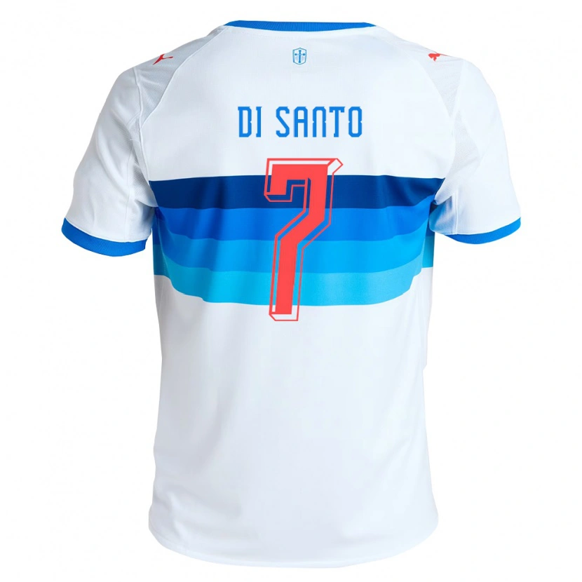 Danxen Hombre Camiseta Franco Di Santo #7 Blanco Azul Cielo 1ª Equipación 2026/27 La Camisa